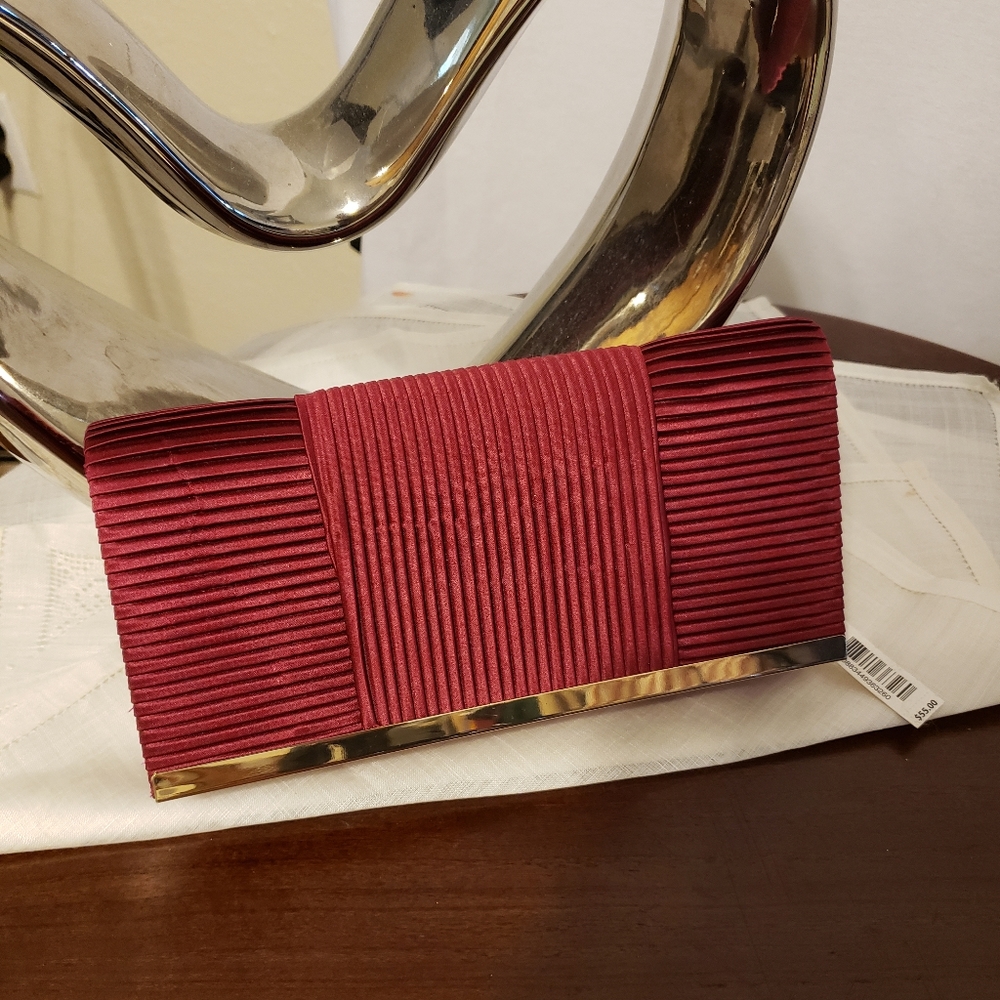Kate Landry November wine clutch